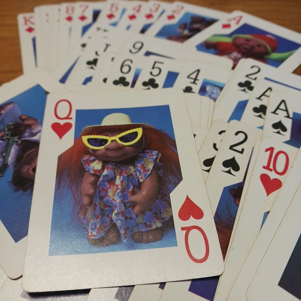 Vintage 1992 Norfin Trolls Playing Cards-Fundex Complete Set